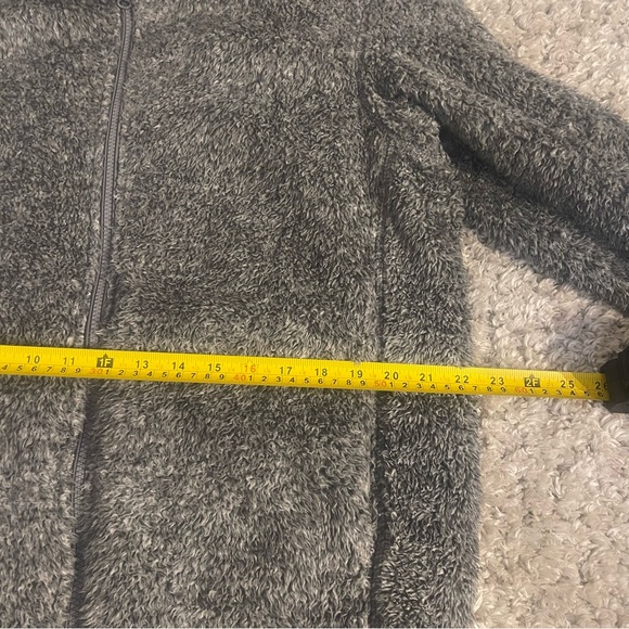Uniqlo Fluffy Yarn Fleece Full Zip Jacket Gray Teddy Sherpa Size M - Picture 10 of 12